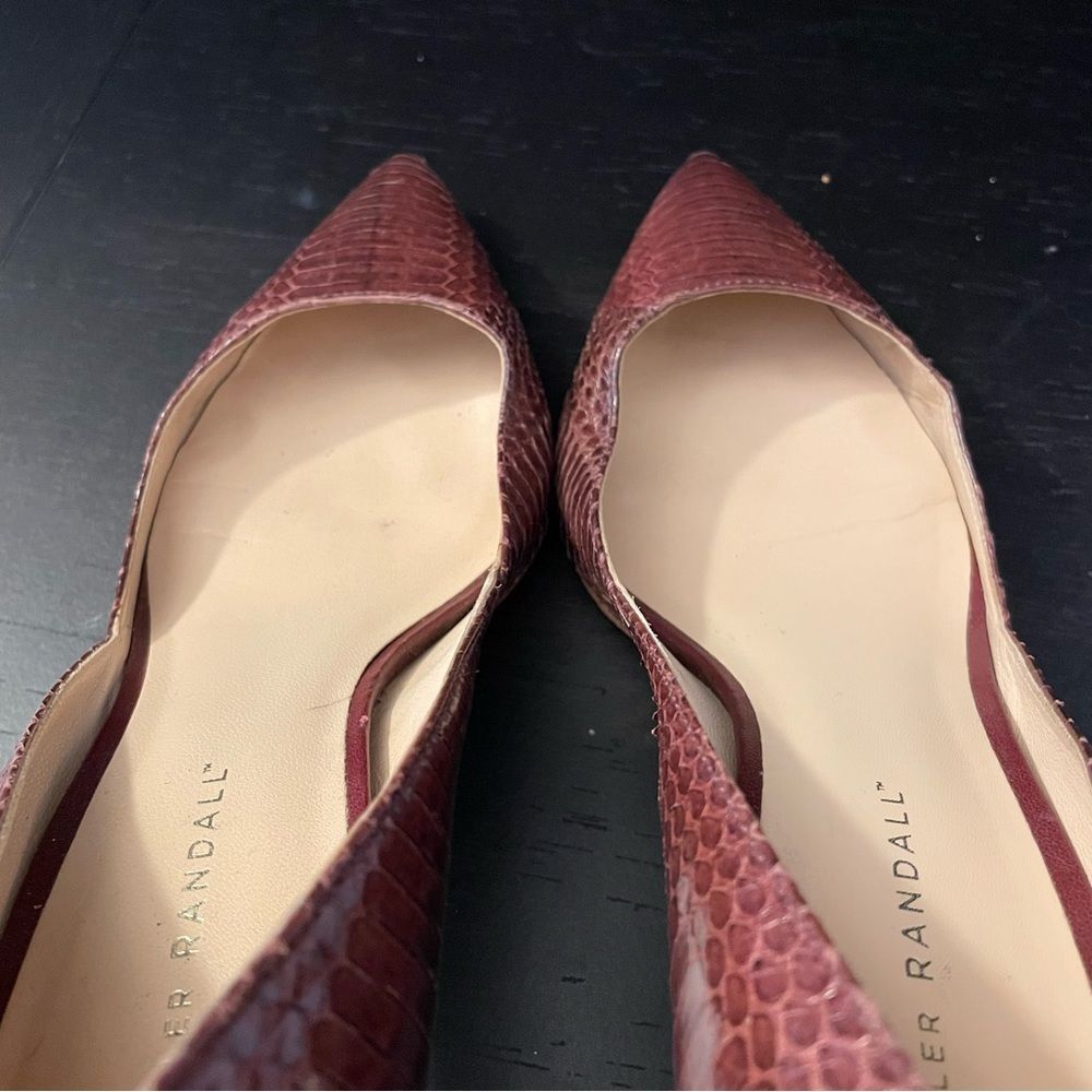 Loeffler Randall Brown Red Snakeskin Pointed Toe 3 Inch Heels Women’s Size 9.5 - Picture 6 of 7